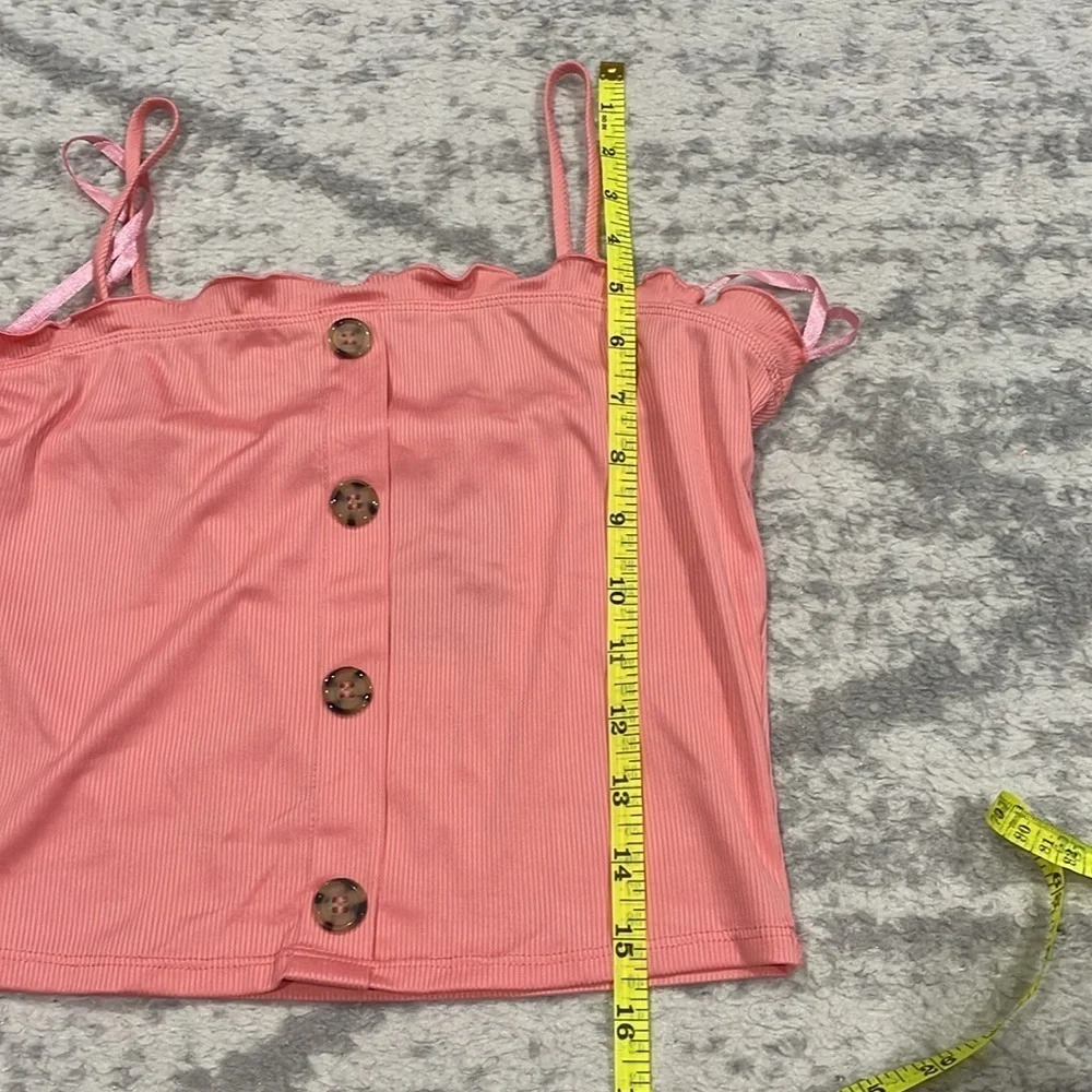 NWT Love J Baby Pink Ruffled Crop Top - Picture 9 of 9